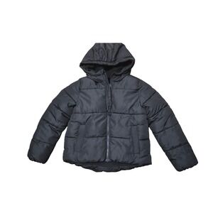 Swiss Tech Boys Puffer Jacket Hooded Zip Front Black Size M‎ 7-8